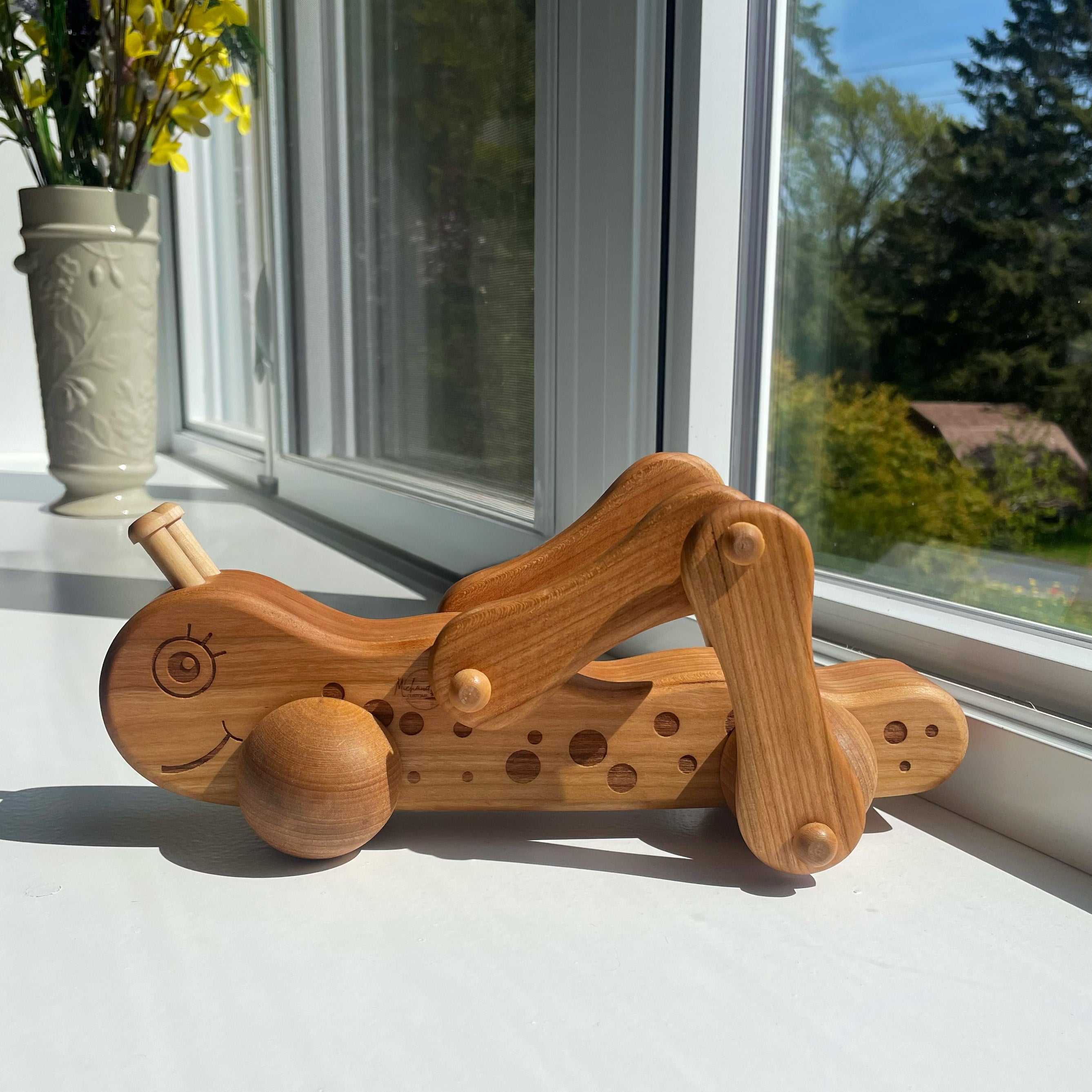 Pull-Along Wooden Cricket